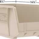 Akro-Mils 30240 AkroBins Plastic Storage Bins, Space-Saving Stackable Bins for Garage, Pantry, Craft Organization, 15-Inch x 8-Inch x 7-Inch, Blue, 12-Pack