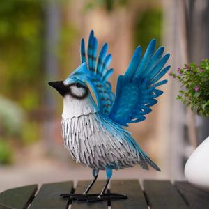 Nacome Blue Jay Garden Decor Metal Yard: Weatherproof Sculptures with Stakes Easy to Assemble Ornaments for Indoor Outdoor Yard Lawn Art - Mother's Day Birthday Gifts for Mom Women Grandma