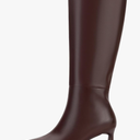 SOVANYOU Kitten Heel Knee High Boots for Women Pointed Toe Tall Boots Wide Calf Boots with Pull-on Style
Size 7