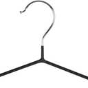 Simplify 12 Pack Metal Hangers | Dimensions: 15.75"x 7.28"x 0.16" | Space Saving | Durable | Closet Organization | Black
