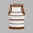 SOLY HUX Women's Striped Tank Top Casual Summer Crewneck Sleeveless Fitted Crop Tops (S)