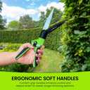 Garden Guru Hand Grass Clipper Scissors Rotating Cutter Head with Safety Lock Rust Proof High Carbon Steel Blades Soft Comfort Grip Handles Perfect for Lawn Edging, Shrubs, Flowers, Gardening