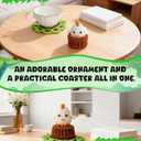 Totiro Crochet Kit for Beginners, Chicken Amigurumi Starter Kit, Easy DIY Craft Set with Step-by-Step Video Tutorials, Coaster Crochet Pattern Learning Kit for Teens Adults Birthday Gift