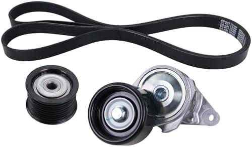 Serpentine Drive Timing Belt Tensioner Idler Pulley Kit Compatible with 2008-2018 Toyota Land Cruiser Sequoia Tundra & GX460 LX570 V8 4.6L 5.7L Replaces# 89378 39185 36370 8PK2415 K080948