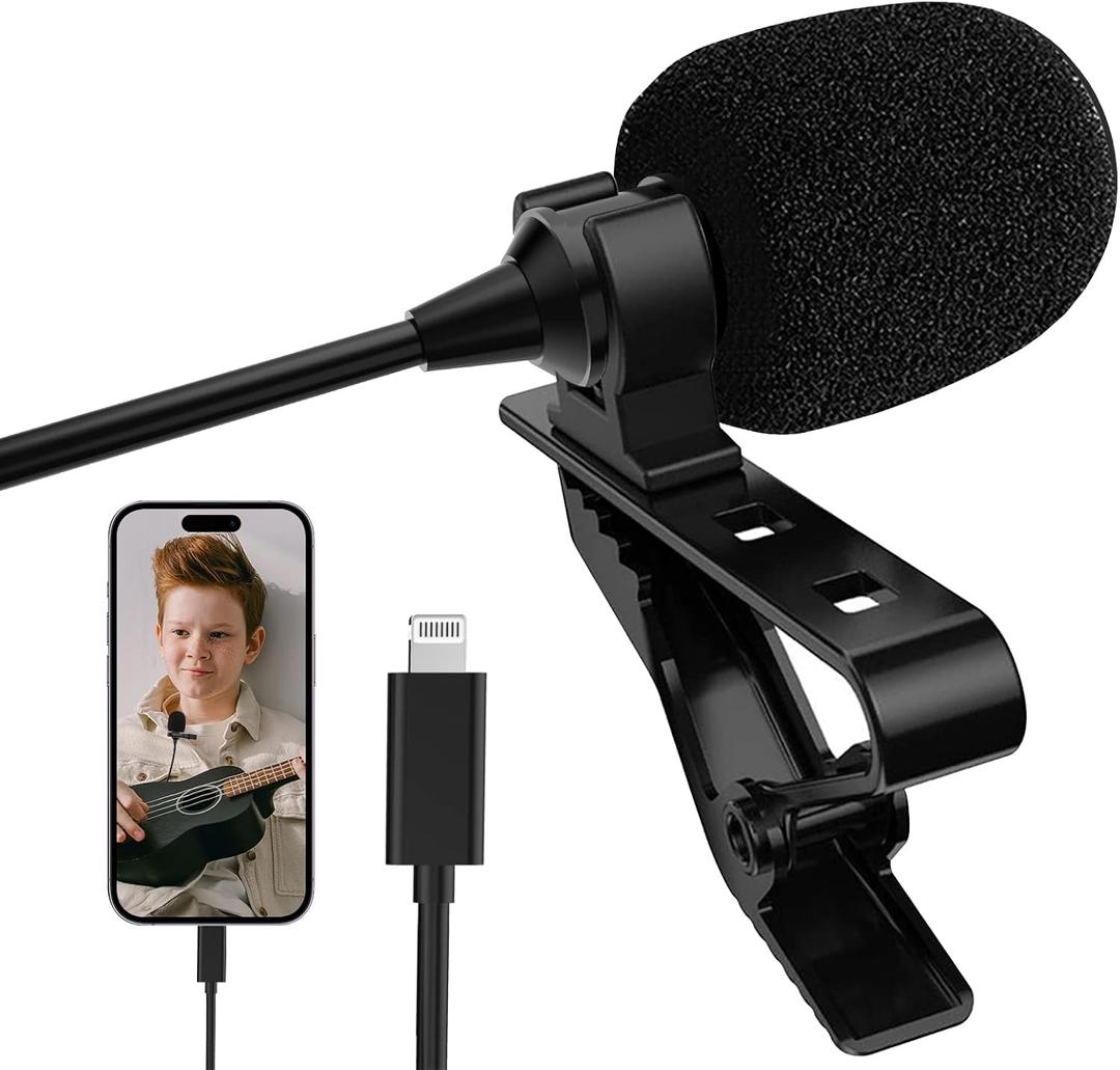 ALTSON Professional Lavalier Microphone for iPhone/Video Conference/Podcast/Voice Dictation/YouTube Grade Omnidirectional Phone Audio Video Recording Condenser Microphone (9.98ft)