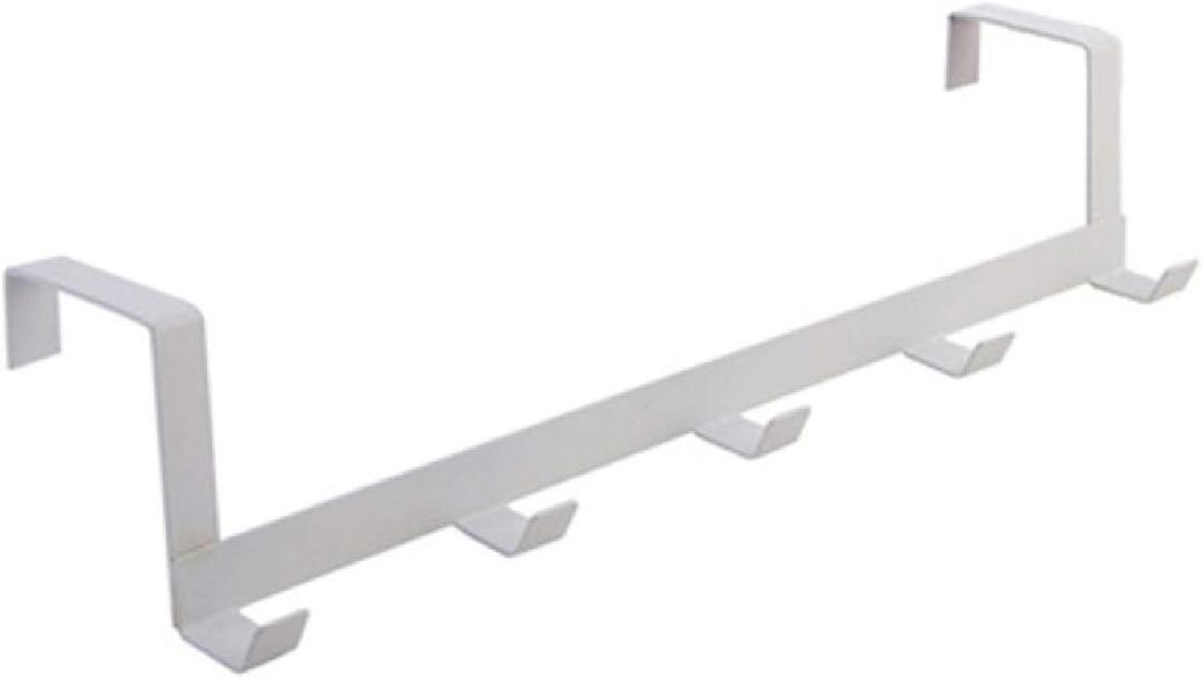 Coat Clothes Hanger, Versatile 5-Hook Design Punch-Free Wall Mounted Over Door Hook for Kitchen
