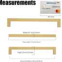 10 Pack 8.8''(224mm) Brushed Brass Cabinet Pulls Kitchen Gold Cabinet Handles Stainless Steel Drawer Pulls Square Cabinet Hardware for Cupboard