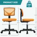 OLIXIS Armless Home Office Chair, Ergonomic Small Desk Chair, 1 Pack