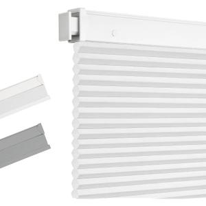 Allesin Zen No Drill Blinds for Windows Blackout Cordless Cellular Shades Honeycomb Blinds Pull Down, Free Stop Easy Install for Home and Office, Light Filtering, White, 34" W x 58" H