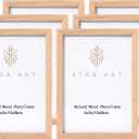 ATOBART 5x7 Oak Wood Picture Frames, 6 Pack Natural Wood Color Photo Frame with High Definition Glass for Wall Mount or Table Top Display