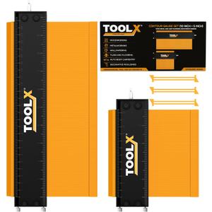 Contour Gauge Tool (10+5 Inch with Lock), Shape Duplicator Profile Tool for Woodworking & Flooring, Stocking Stuffers for Men, Mens Gifts, Best Christmas Gifts Men 2025