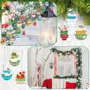 Namalu 24 Pcs Vintage Christmas Hanging Ornament Bowl Shaped Vintage Christmas Ornament Acrylic Hanging Tree Decorations for Party Supplies, 12 Styles