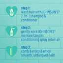 Johnson's No More Tangles Toddler & Kids Detangling Spray to Unlock Knots in Hair, Hypoallergenic & Paraben-Free, No More Tears Tear-Free Formula For Wet or Dry Hair, 10 fl. oz