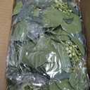 2Pcs 6FT Eucalyptus Garland, Green Garland with Flowers,Artificial Faux Greenery Vines for centerpieces Wedding Party Table Runner Room Home Mantle Decor