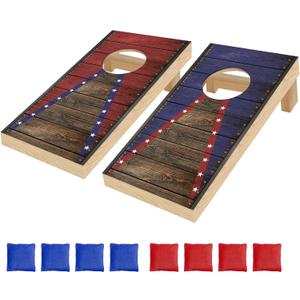 0.8x0.4 ft Cornhole Board Set, Corn Hole Games for Adults with 8 Bean Bags, Portable Cornhole Game, Corn Hole Boards Set for Party