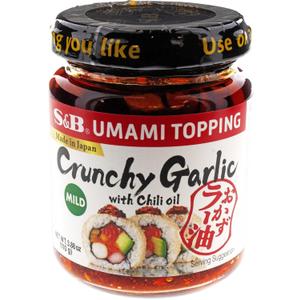 S&B Chili Oil with Crunchy Garlic, 3.88 Fl Ounce