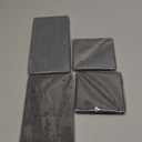 4PCS Water Absorbing Stone Tray for Sink, Fast Drying Stone Sink Tray, Water Absorbent Diatomite Trays, Stones Soap Diatomaceous Coaster, Stones Drying Trays for Bathroom Sinks and Kitchen Counter (Dark Gray)