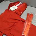 MOGU Men's Slim Fit 2-Piece Tuxedo Suit One-Button Jacket & Pants Set for Wedding, Prom, and Formal Events (34, Red)