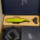 Philips Norelco OneBlade 360 Hybrid Face, Electric Beard Trimmer and Shaver, with 360 Blade Technology, 1x 360 Blade for Face, 5in1 Adjustable Comb, Model QP2724/90 (Black & Lime Green)