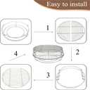 S28 3 Tier 5 Piece 304 Stainless Steel Grill Stack Rack Replacement Kit for Big Green Egg Large, Rack for Eggspander 5 Piece Kit Conveggtor Basket