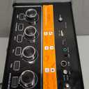 JYX Karaoke Machine with 2 Wireless Microphones, Portable Bass/Treble Bluetooth Speaker with LED Light, Support TWS, AUX in, FM, REC PA System with Remote Control, Supply for Party/Adults/Kids (30 Watt-Black)