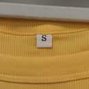 Women's Ribbed Tank Tops Plain Summer Scoop Neck Basic Slim Fitted Sleeveless Camis(Small) (Yellow)