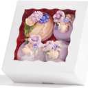 20pcs 5x5x2 Inch Window Boxes - Fits Cookies, Soap, Chocolate, Macaron, Cake & Gift Goodies