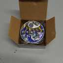 Cute Jewelry Box, Compact Jewelry Organizer, Jewelry Organizer Creative Retro, Round Star and Crescent Trinket Box with Lids Flannelette Lining for Ring Necklaces Earrings Keepsake Organizer