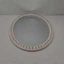 35 x 23 inches Decorative Oval Wood Mirror with Bead, Rustic Farmhouse Circle Mirrors for Wall Decor, Living Room, Entryway, Bathroom Over Sink