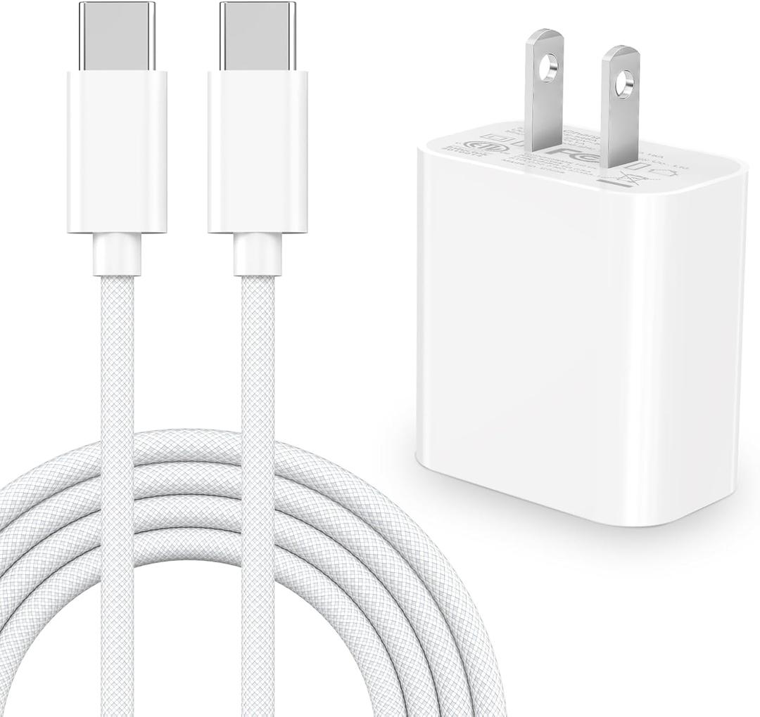 iPhone 17 Charger iPad Fast Charger, 20W USB C Fast Charger Block with Woven 6FT Long USB-C Cable for iPhone 17/Air/16/15, iPad Pro 12.9 inch 11 inch, iPad Air M3 M2 M1, ipad 10th/11th, Mini, Airpods