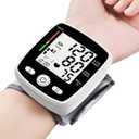 Blood Pressure Monitor Digital Wrist BP Machine Automatic BP Cuff (5.3 to 7.7 in) with 2 Users 180 Memory Voice Large LCD Display Adjustable Cuff USB Charging Carrying Case, Black