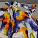 Women Transformer Convertible Multi Way Wrap V-Neck Wedding Bridesmaid Dress Halter Ombre Floral Long Evening Prom Maxi Dress, L