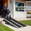 gardhom 5FT Ramp for Wheelchair for Home Steps, 800Lbs Load Capacity Anti-Slip Aluminum Portable Folding Handicap Ramp for Home Entrance Threshold Doorways Stairs Curbs Scooter