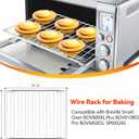 Stainless Steel Oven Rack for Breville Smart Oven BOV800XL, Plus BOV810BSS, Pro BOV845BSS. SP0002651, Oven Racks Replacements, Cooling Racks for Cooking and Baking