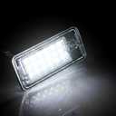 AUTOXBERT LED License Plate Lights Tag Lamp Replacement for Audi A3 A4 A6 A8 S3 S4 S6 S8 Q7 RS4 RS6, 2 Packs Set, No Error&6000K White
