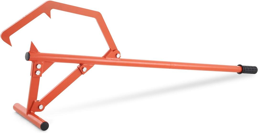 VEVOR 48" Timberjack Log Lifter, Adjustable Heavy Duty Log Roller Cant Hook, Log Jack with Rubber Grip & Triangular Support, Log Cant Hook Logging Tools for Rolling and Lifting Logs up to 25" Dia