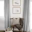 100% Blackout Shield Linen Blackout Curtains for Bedroom 84 Inches Long, Back Tab/Rod Pocket Living Room Drapes, Thermal Insulated Blackout Curtains 2 Panels Set, 50" W x 84" L, Grey