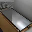 Filigree Arched Wall Mirror 22"x46" Retro Wall-Mounted Mirror with Vintage Ornate Carved Applique Hanging Leaning Antique Home Decor Mirror for Fireplace Living Room Entryway Hallway Bathroom, Bronze