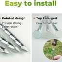 50-Pcs Galvanized Landscape Stakes, 10-Inch Length, 0.7 Inch Extra Large Top, Spiral Metal Anchoring Spikes, for Paver Edging, Weed Barrier, Camping Tent, More