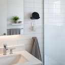 Sintron Wall Mount Shelf for Echo Pop  Compact Smart Speaker Holder with Built-in Cable Management, Space-Saving Design, Compatible with Google Nest & HomePod mini (Black)