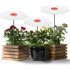3 Pack 16 Inch Plants Shade Cover for Outdoor 65% Adjustable Disk Sun Umbrella Shade Cloth with 24 Inch Stainless Steel Rod for Garden Outdoor Potted Live Plants