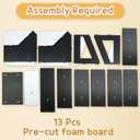 Marquee Letters Black Birthday Decorations: Large 4 Feet Tall Light Up Letters for Party Decor Baby Shower Big Foam Cardboard Letter X