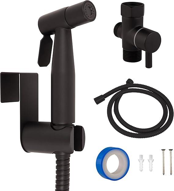 Design House 583906 Modern SingleFunction DualMount Hand Held Bidet Sprayer for Bathroom, Matte Black