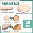 20 Pcs Round Wood Slices Wood Rounds Bulk Wood Slices for Centerpieces Unfinished Rustic Tree Bark Natural Wooden Slices for Wedding DIY Gifts Craft Centerpieces Decor Christmas Ornament(12-13 Inch)