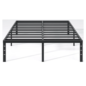 Metal Bed Frame,Full Size Bed Frame with Storage Space,Heavy Duty Sturdy Mattress Foundation,Easy Assembly,No Box Spring Needed, Black,14 Inch,Full
