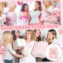6 Sets Bear Blindfolded Diaper Changing Coed Baby Shower Games Kit Baby Dolls Bears Diapers for Bridal Shower Gender Reveal Games Prizes Gifts for Adults Boys Girls (Pink)