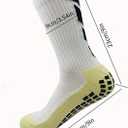 4 pairs of men's sports socks non-slip shock-absorbing (One Size, White + Black + Red + Blue)