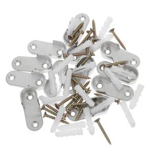 Garneck 2pcs Heavy Duty Closet Rod Brackets for Rods Polished Metal Accessories for Enhanced Stability and Easy Installation Complete Support for Wardrobe Setup