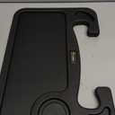 EcoNour 2 in 1 Car Steering Wheel Desk | Tray for Laptop Car Mount with Pen Holder | Desk Console for Car | Food Tray for Eating with Drinks Holder | Multipurpose Travel Car Accessories (Black)