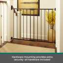 MyPet Windsor Walk Thru Pet Gate: 28.68" - 47.85" Wide Dog Gate. Hardware Mount, Dog Gates for The House, Cat Gate for Doorway. 31" Tall, Matte Bronze